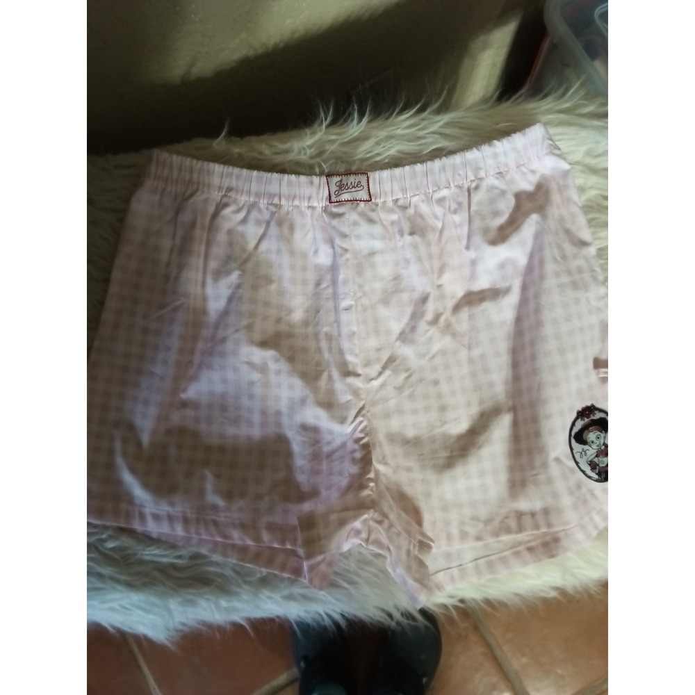 Disney Toy Story Jessie Pink Gingham Pajama Shorts Women XS Ribbon Bows